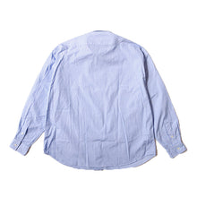 将图片加载到图库查看器，Porter Classic ROLL UP STRIPE SHIRT - LOGO WHITE - Porter Classic Roll Up Shirt Logo 白色（蓝色）[PC-016-2229]
