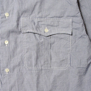 Porter Classic - ROLL UP NEW GINGHAM CHECK SHIRT Porter Classic Roll Up New Gingham Chuck 衬衫（海军蓝）（红色）（橄榄色）[PC-016-2213]