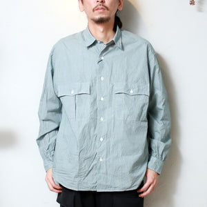 Porter Classic - ROLL UP NEW GINGHAM CHECK SHIRT Porter Classic Roll Up New Gingham Chuck Shirt (NAVY) (RED) (OLIVE) [PC-016-2213]