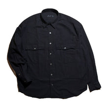 Load image into Gallery viewer, Porter Classic ROLL UP VINTAGE COTTON SHIRT Porter Classic Roll Up Vintage Cotton Shirt (BLACK) [PC-016-1542]
