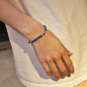 SunKu  Indigo Dye Beads Bracelet (M beads) [SK-068-E]