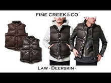 Load and play video in Gallery viewer, FINE CREEK＆CO Law - Deerskin - FINE CREEK &amp; CO Down Vest &quot;Deerskin&quot; (black)(brown) [ACVE003]
