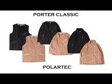 在图库查看器中加载和播放视频，PORTER CLASSIC 羊毛拉链背心 (POLARTEC) 波特经典羊毛拉链背心 - Polartec（驼色）（黑色）[PC-022-2004]
