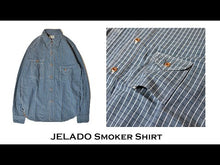在图库查看器中加载和播放视频，JELADO 烟熏衬衫(靛蓝色) [JP73102]
