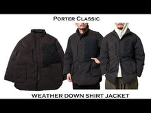 Load and play video in Gallery viewer, Porter Classic WEATHER DOWN SHIRT JACKET (BLACK) [PC-026-1983]
